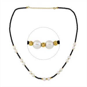 Collier  18kt Gelbgold mit ZÖ 40 cm mit Farbstein