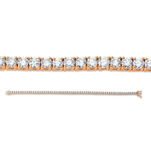 Tennisarmband  18kt Gelbgold / Weißgold mit 5,26ct Diamanten