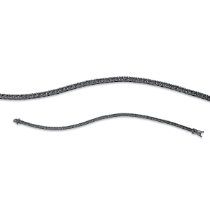 Tennisarmband 4er-Krappe 18kt Weißgold Fassung schwarz rhodiniert mit 2,95ct Diamanten