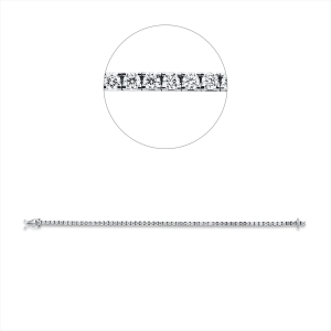 Tennisarmband  18kt Gelbgold / Weißgold mit 4,00ct Diamanten
