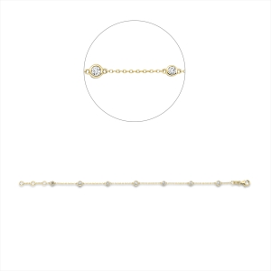 Armband 18 kt GG, mit ZÖ 16 cm + 17 cm