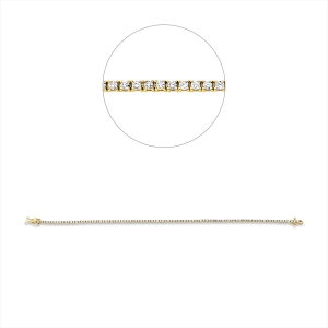 Tennisarmband 4er-Krappe 18kt Gelbgold mit 1,01ct Diamanten