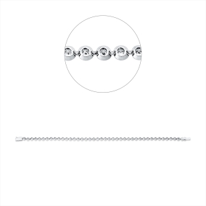 Tennisarmband  14kt Weißgold mit 1,31ct Diamanten