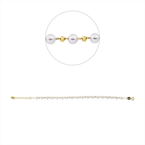 Armband  18kt Gelbgold mit ZÖ 16 cm mit 0,00ct Diamanten