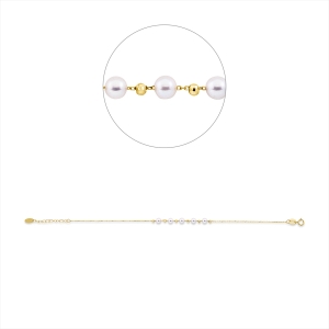 Armband  18kt Gelbgold mit ZÖ 16 cm mit 0,00ct Diamanten