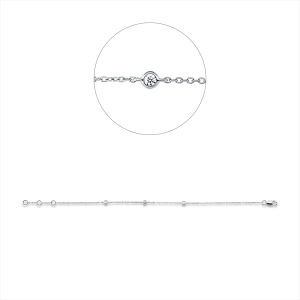 Armband 18 kt WG, mit ZÖ 16 cm, 17 cm