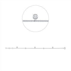 Armband Zarge 18 kt WG, mit ZÖ 15,5 cm + 16,5 cm