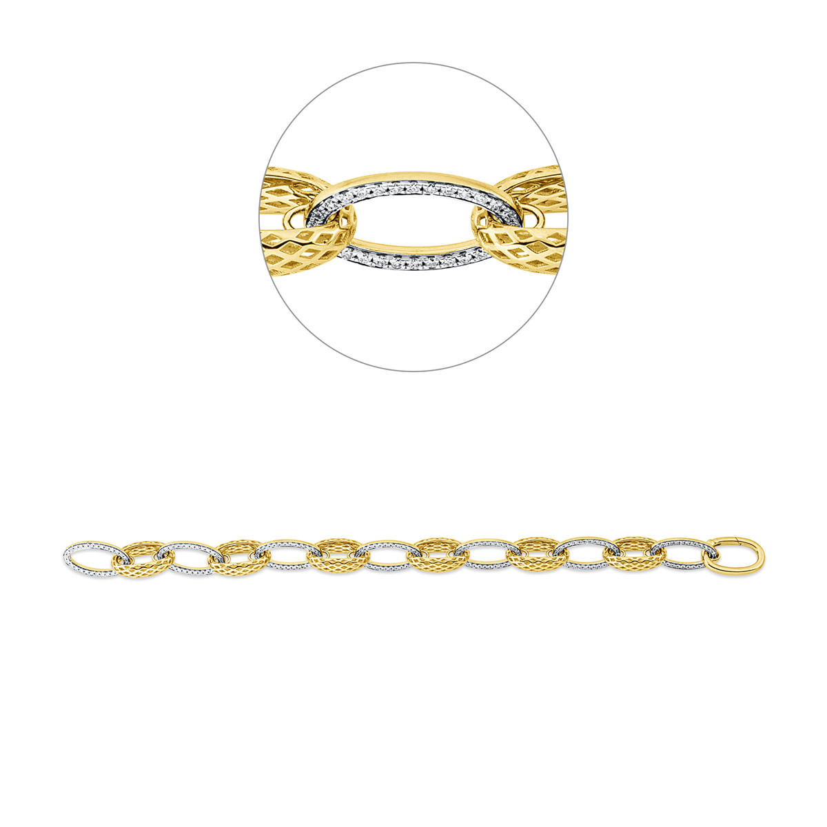 Armband 14 kt GG+WG