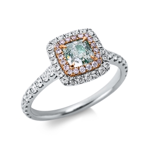 Ring 4er-Krappe 18 kt WG+RG