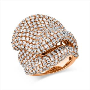 Pavé Ring  18kt Rotgold mit 4,93ct Diamanten