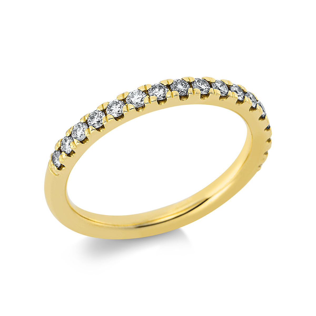 Memoire halb Ring  14kt Gelbgold mit 0,39ct Diamanten