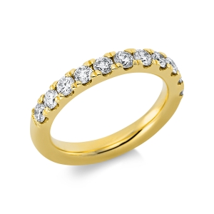 Memoire halb Ring  14kt Gelbgold mit 1,08ct Diamanten