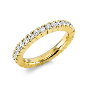 Ring 4er-Krappe 18 kt GG, Flex-Band, variabel