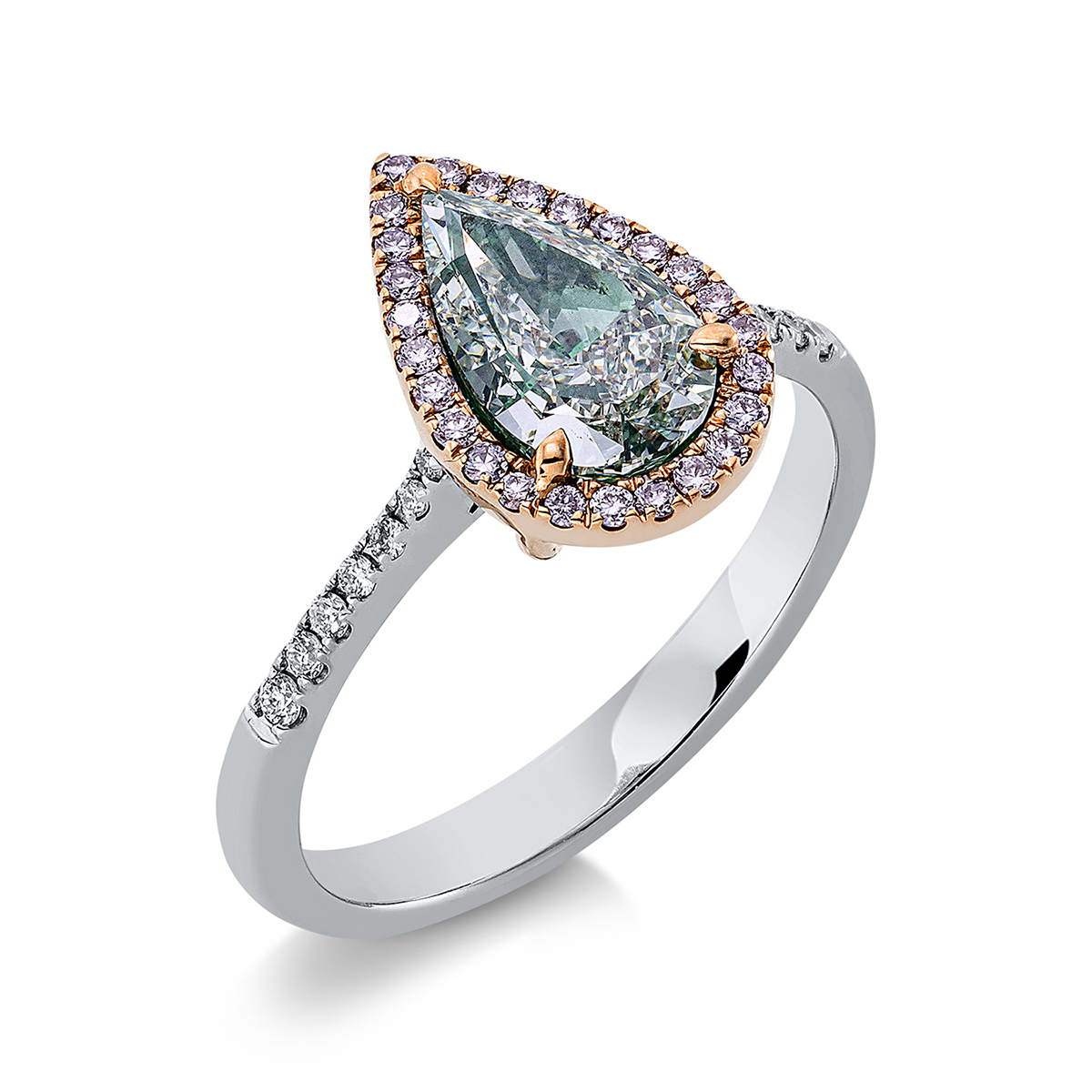 Ring 3er-Krappe 18 kt WG+RG, GIA1398003089