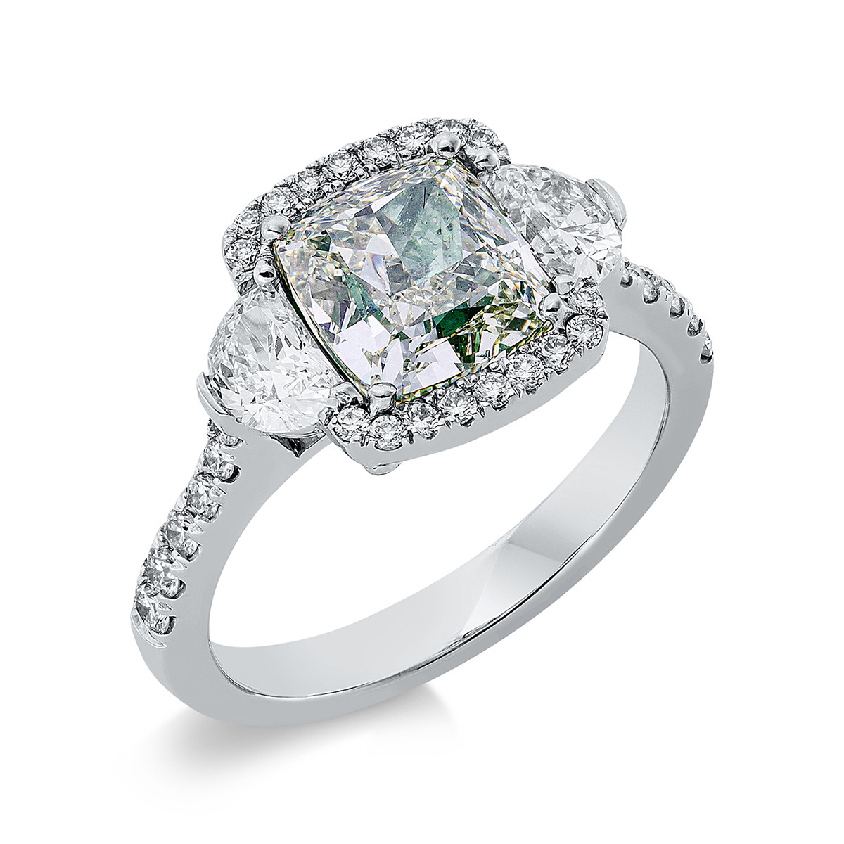 Ring 4er-Krappe 18 kt WG, GIA2346530767