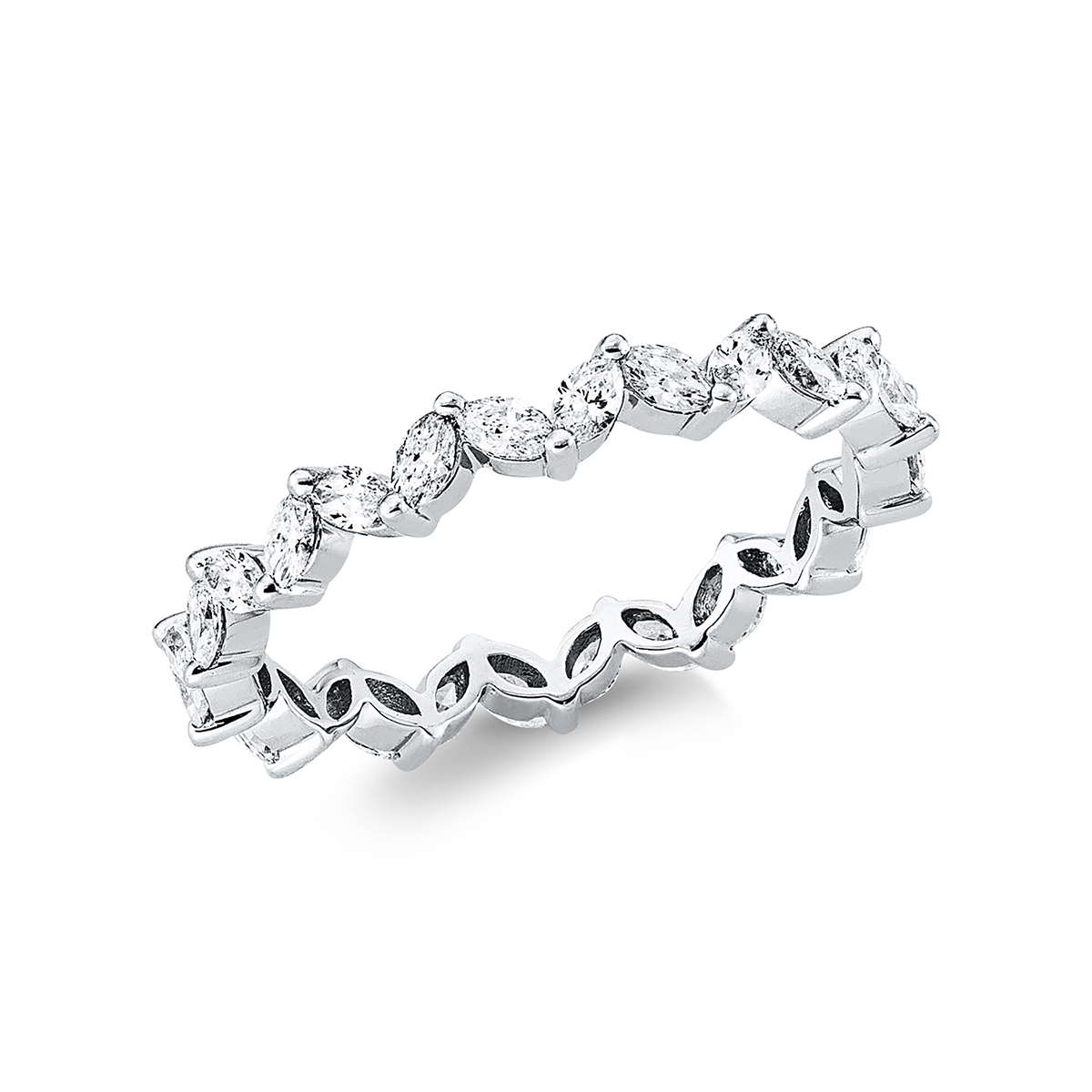 Infinity Memoire Ring  18kt Weißgold mit 0,83ct Diamanten