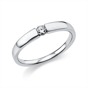 Solitaire Ring  18kt Gelbgold mit 0,10ct Diamanten
