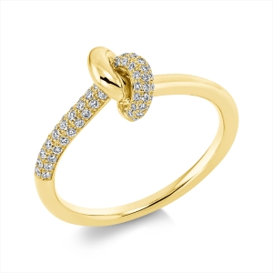 Pavé Ring  18kt Gelbgold mit 0,20ct Diamanten