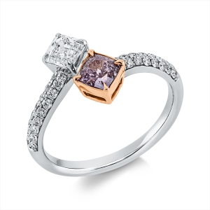 Ring 4er-Krappe 18 kt WG+RG, GIA 7206626984