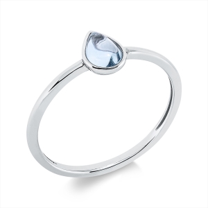 Ring Zarge 18 kt WG Tropfen