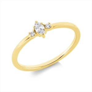 Ring 2er-Krappe 18 kt GG