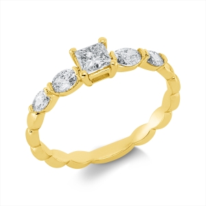 Solitaire Ring  18kt Gelbgold mit 0,62ct Diamanten