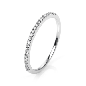 Memoire halb Ring  18kt Weißgold mit 0,15ct Diamanten