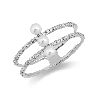 Ring  18kt Weißgold mit 0,19ct Diamanten