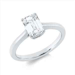 Solitaire Ring 4er-Krappe 18kt Weißgold GIA2231596633 mit 1,31ct Diamanten