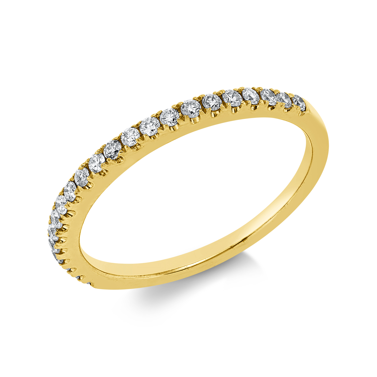 Memoire halb Ring  18kt Gelbgold mit 0,22ct Diamanten