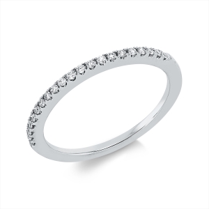 Memoire halb Ring  18kt Weißgold mit 0,12ct Diamanten