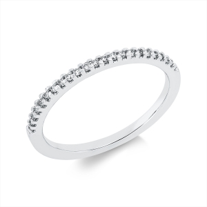 Memoire halb Ring  18kt Weißgold mit 0,14ct Diamanten