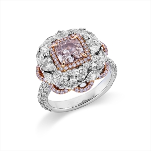 Ring 4er-Krappe 18 kt WG+RG, GIA 2186572356