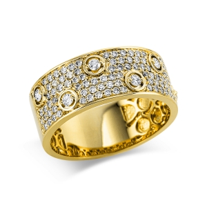 Pavé Ring  18kt Gelbgold mit 0,59ct Diamanten