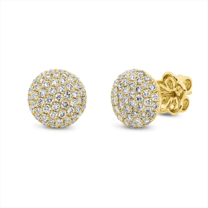 Pavé Ohrstecker  18kt Gelbgold mit 1,12ct Diamanten