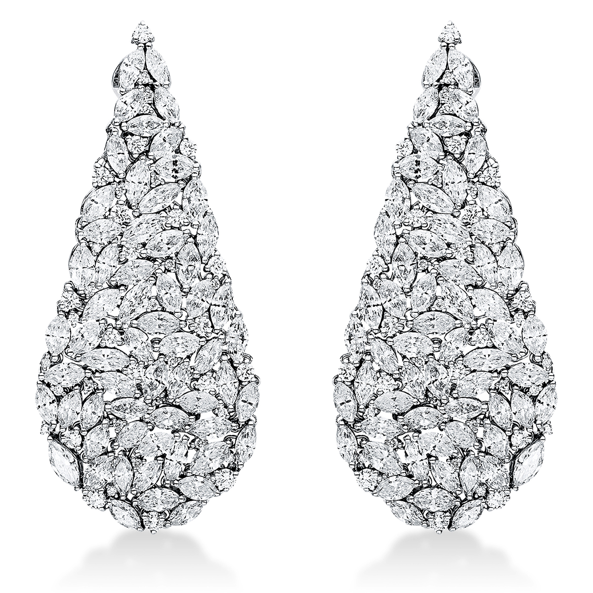 Ohrschmuck 18 kt WG Tropfen