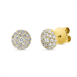 Pavé Ohrstecker  18kt Gelbgold mit 1,16ct Diamanten