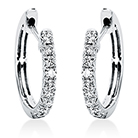 Creolen  18kt Weißgold mit 0,24ct Diamanten