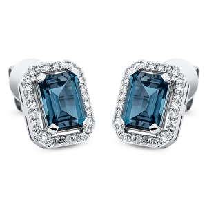 Ohrstecker 4er-Krappe 18 kt WG