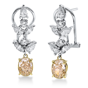 Ohrschmuck 4er-Krappe 18 kt WG+GG, GIA 2pcs