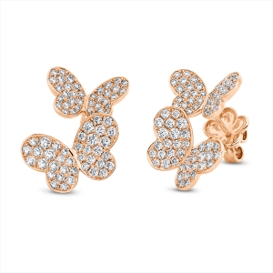 Ohrstecker 18 kt RG Schmetterling