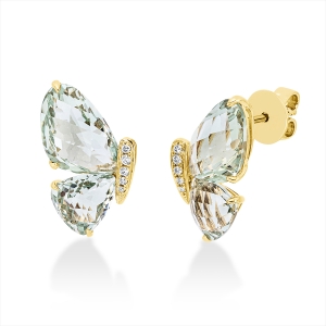 Ohrstecker 18 kt GG Schmetterling