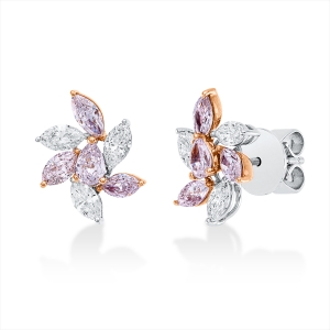 Ohrstecker 18 kt WG+RG