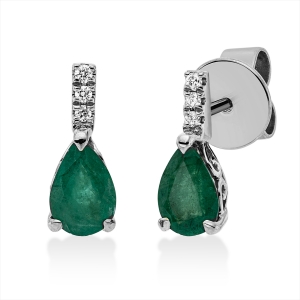 Ohrstecker 3er-Krappe 18 kt WG