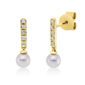 Ohrstecker  18kt Gelbgold mit 0,06ct Diamanten