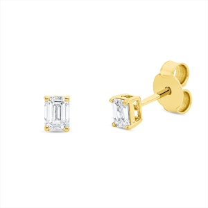 Solitaire Ohrstecker 4er-Krappe 18kt Gelbgold mit 0,39ct Diamanten
