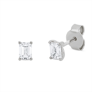 Solitaire Ohrstecker 4er-Krappe 18kt Gelbgold GIA6515786541 + GIA2516936920 mit 0,60ct Diamanten