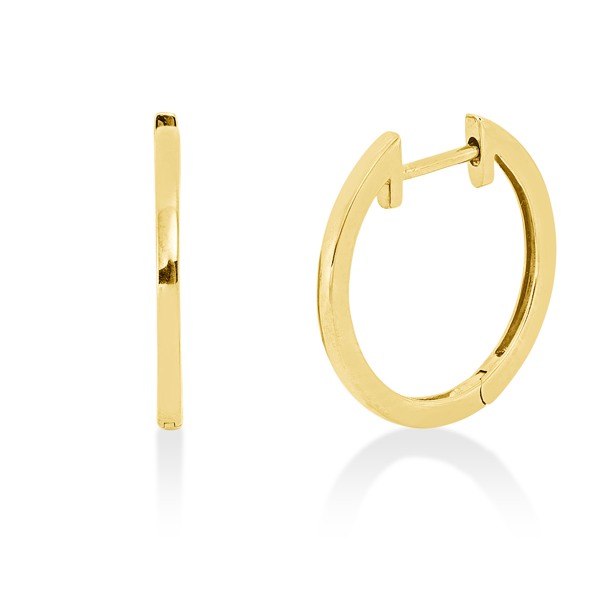 Creolen  18kt Gelbgold poliert mit 0,00ct Diamanten