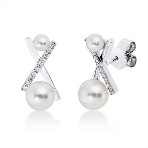 Ohrstecker  18kt Weißgold mit 0,15ct Diamanten