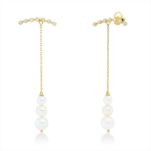 Ohrschmuck  18kt Gelbgold mit 0,15ct Diamanten